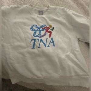 TNA White Sweatshirt with Colorful Logo